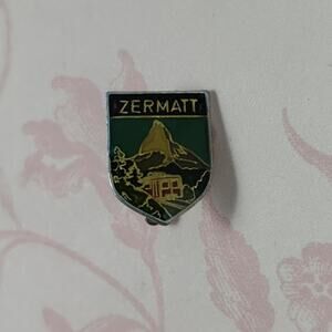 Vintage Zermatt Switzerland Alps Lapel Pin Souvenir Tourist